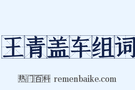 王青盖车组词是什么意思的图片